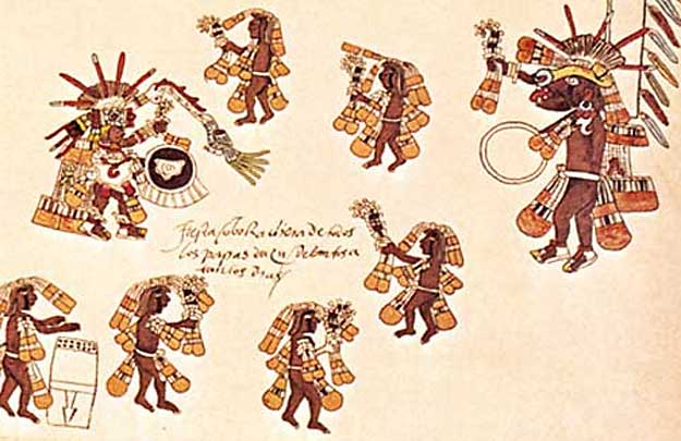 Aztec round dance for Quetzalcóatl and Xolotl