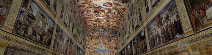 A screen capture of my recreation of the Sistine Chapel in virtual reality.